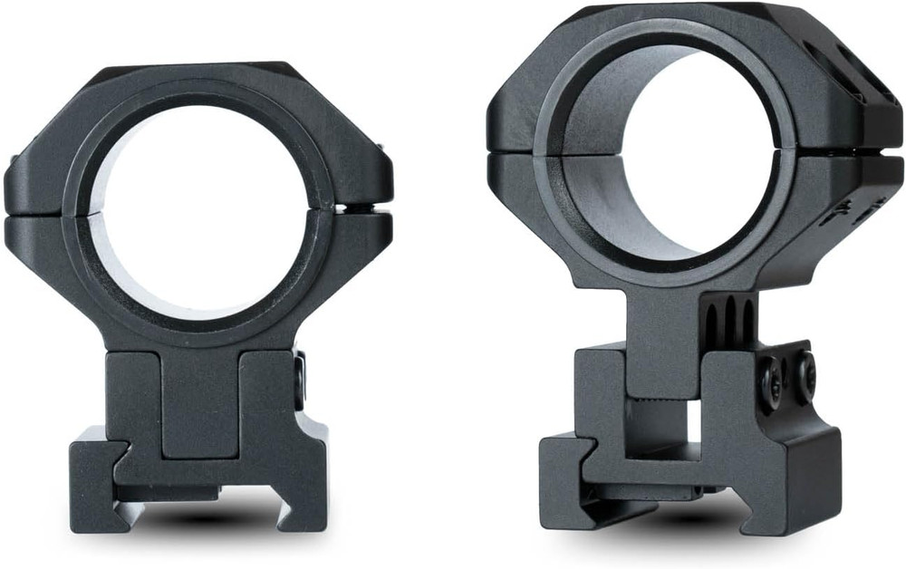 Adjustable Height Picatinny Scope Rings with 30mm and 1-inch Inserts