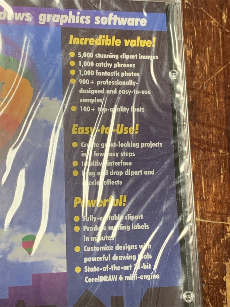 Corel Print House Computer CD - Windows 95 Disc ( New Sealed )