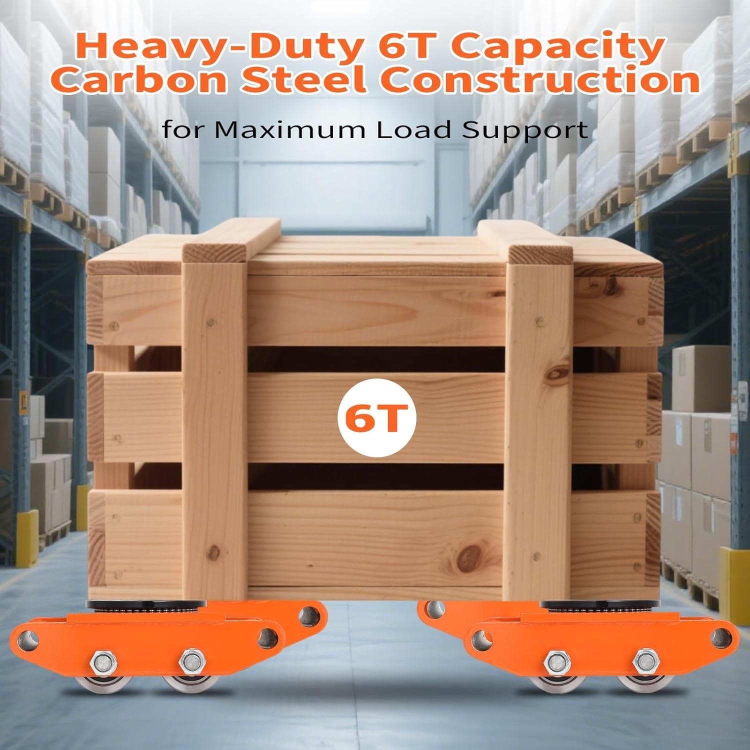 4PCS Machinery Mover 6/8/12 Ton Heavy Duty Machine Dolly Equipment Roller Skates