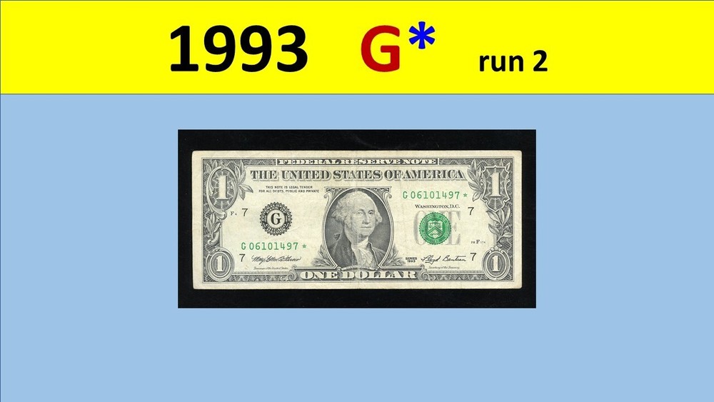 1993   " G "  == STAR  == RUN 2 == ~~ == G06101497*