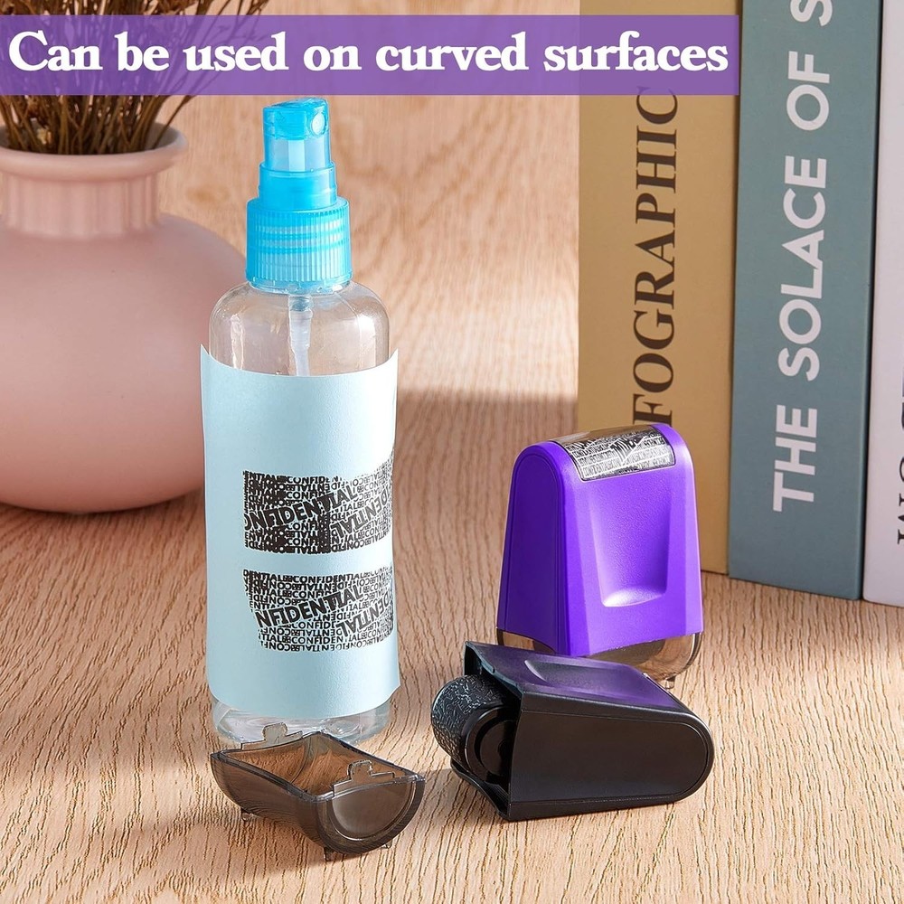 Durable & Portable Identity Theft Prevention Roller Stamp Set for Mailing