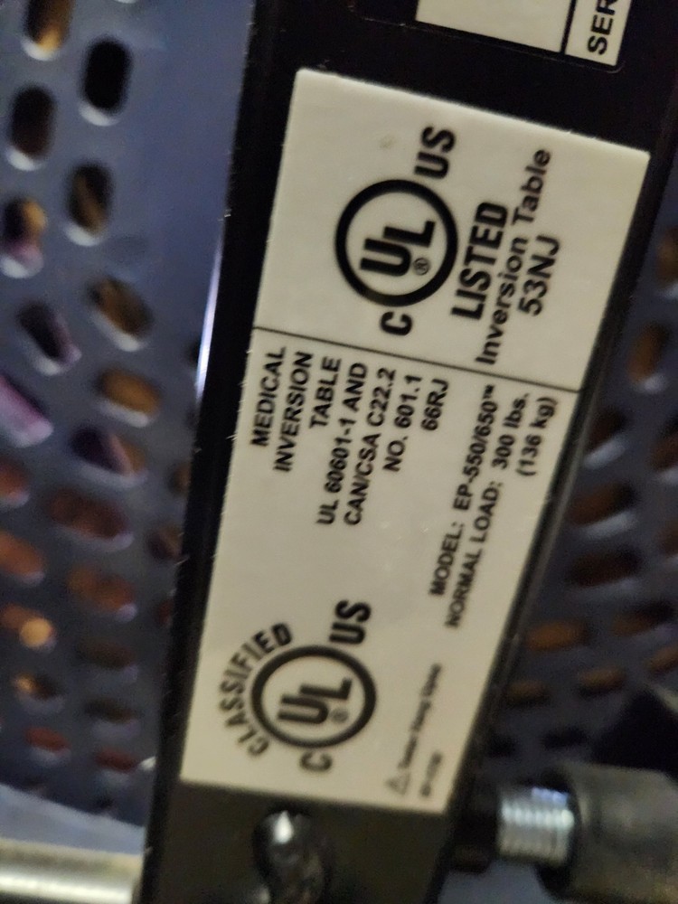 TEETER MEDICAL INVERSION TABLE/SLIGHTLY USED