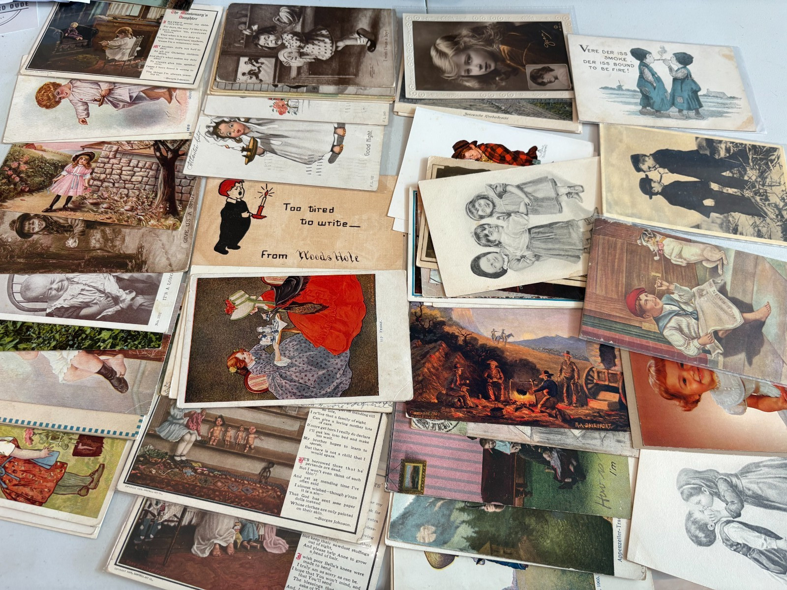 Lot of 25 UNUSED Vintage Postcards USA & FUN TOPICS! 1900s-60s FREE SHIPPING