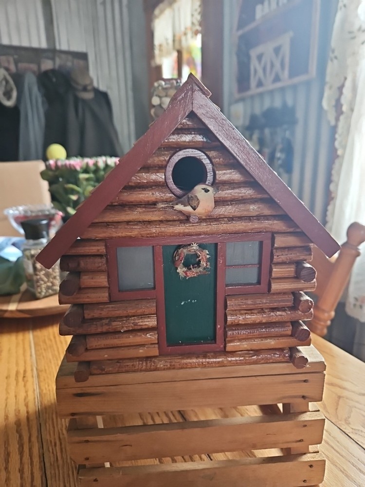 Handmade Log Cabin Birdhouse