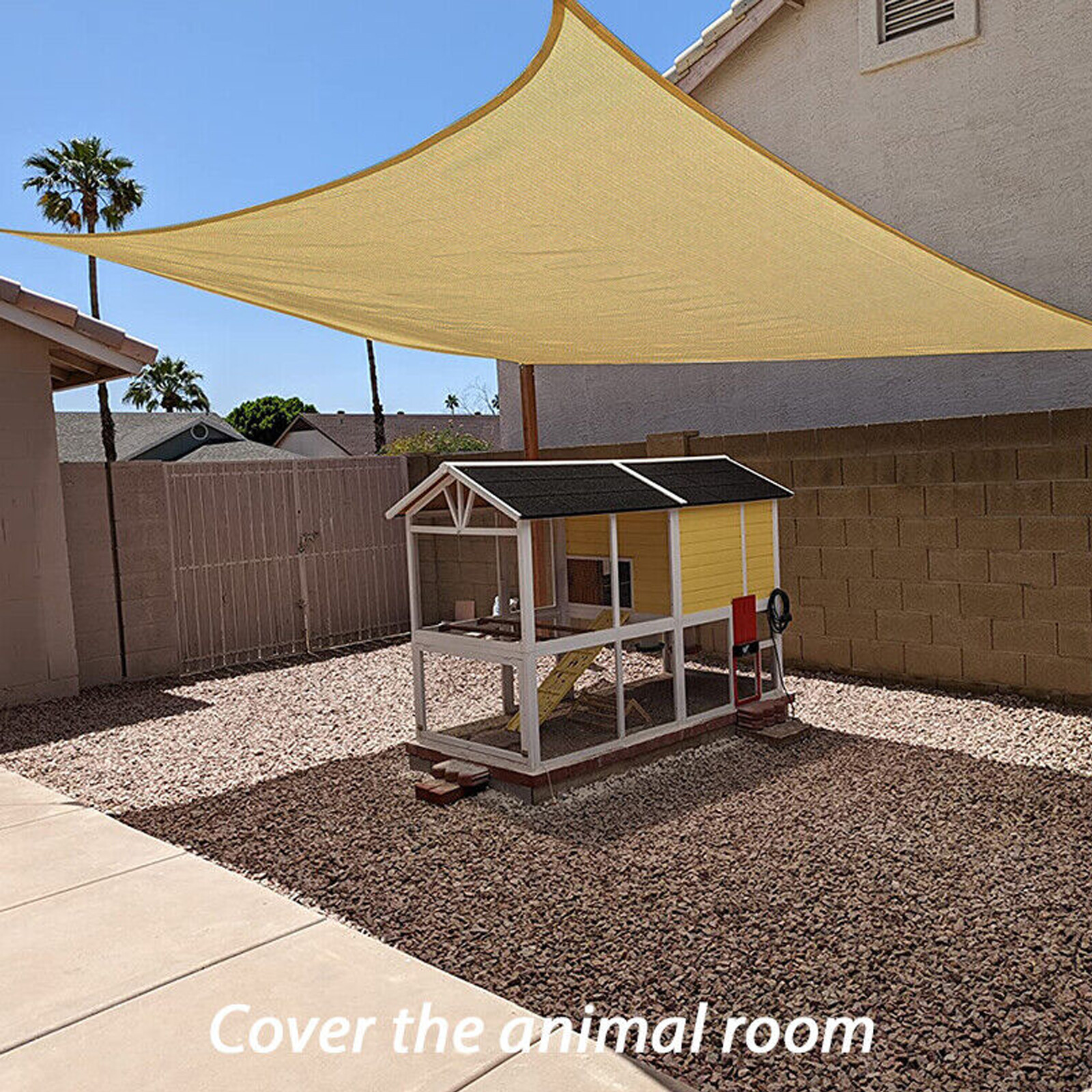 16'x16' Square Sun Shade Sail Fabric Garden Outdoor Canopy Patio Pool Awning