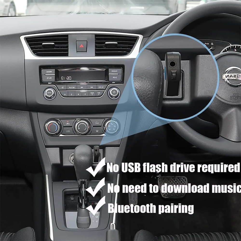 USB Bluetooth Adapter,Wireless Audio Adapter Car Kit Music Receiver for Home,...