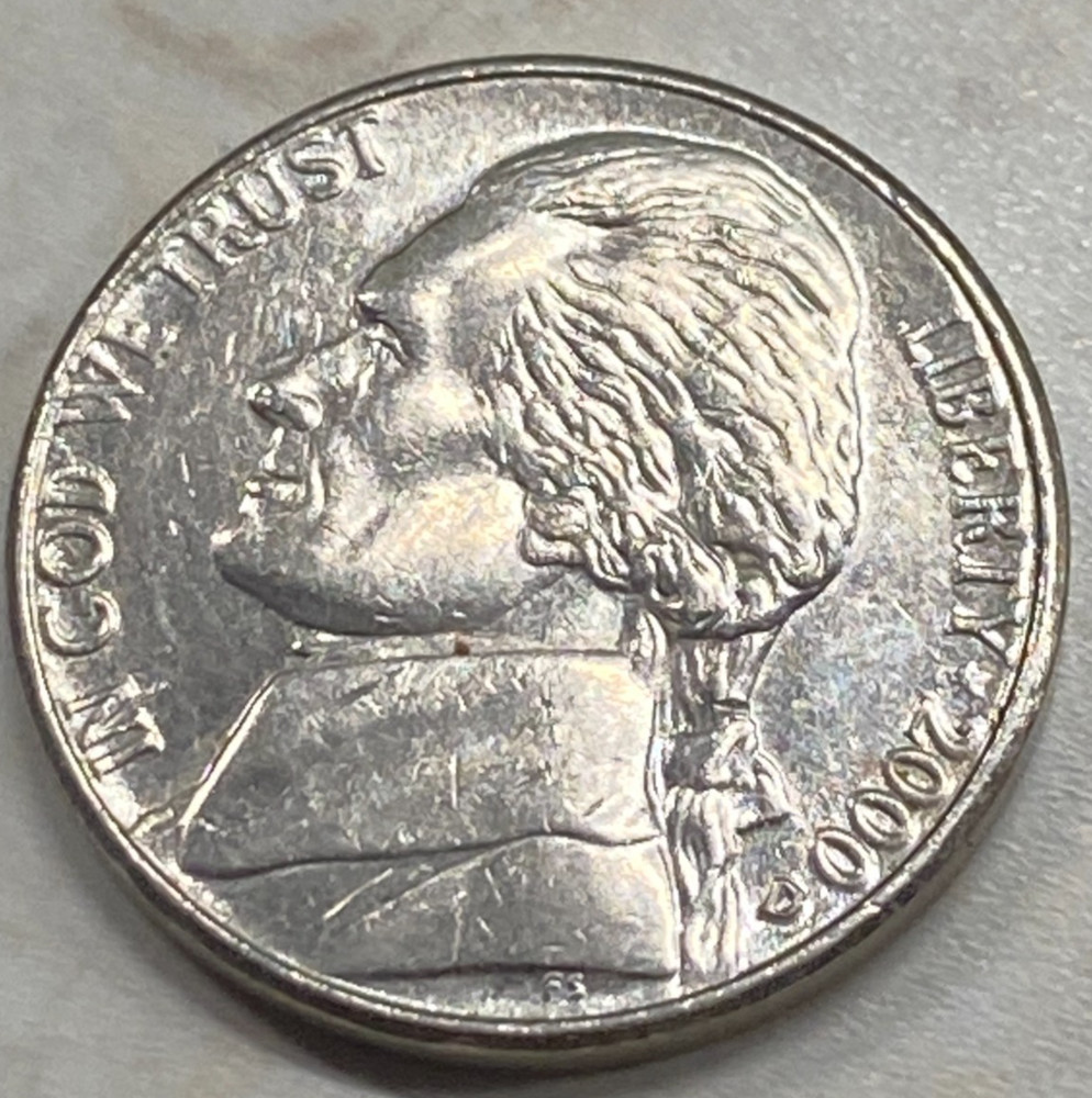 2000 D JEFFERSON NICKEL