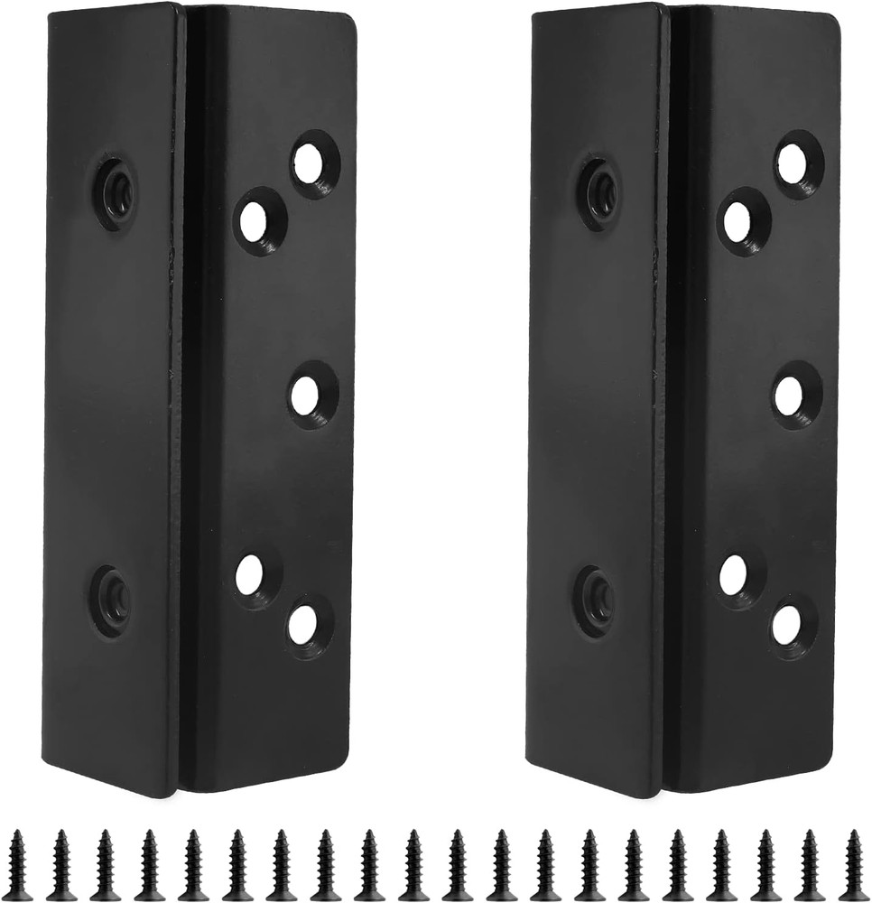 2 Pcs Frame Post Double Hook Bracket, Heavy Duty Hardware Plate Attachment Bra