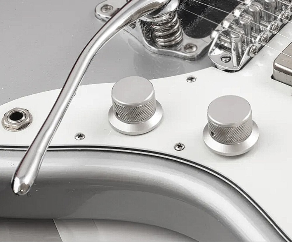 2 Precision Machined Anodized Aluminum Knobs - 6mm Shafts