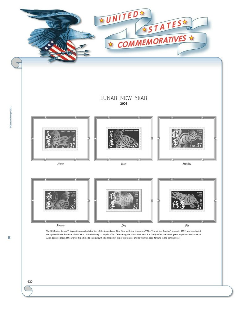 2005 U.S. Commemorative Singles COMPLETE Supplement (White Ace Alternative)