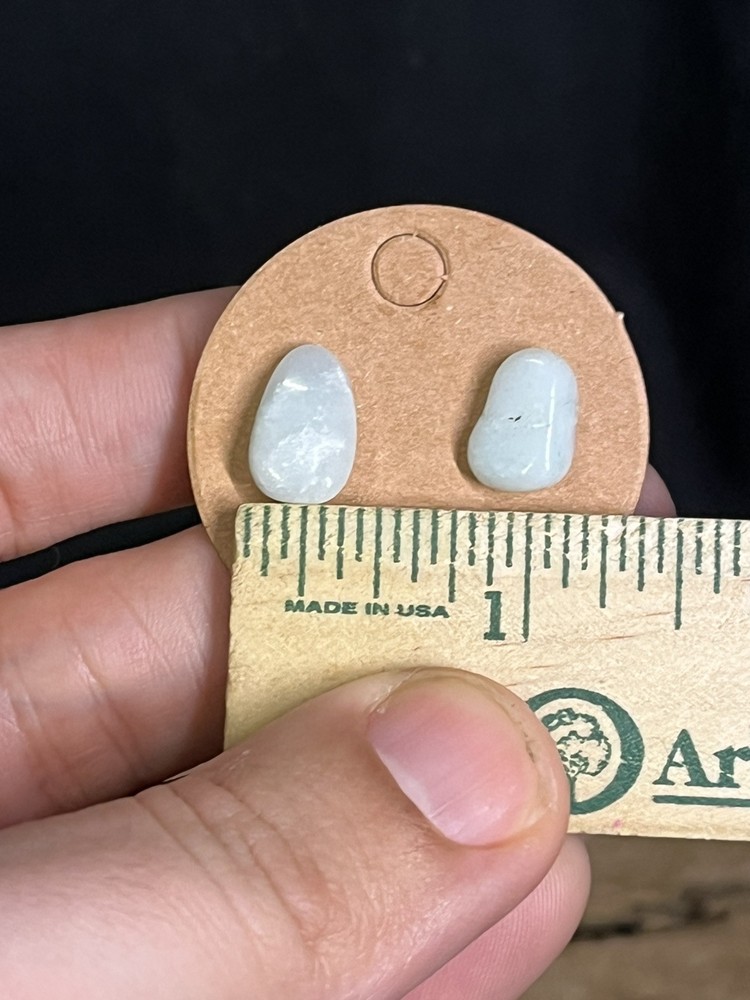 RAW NATURAL QUARTZ .50” STUD EARRINGS CRYSTAL
