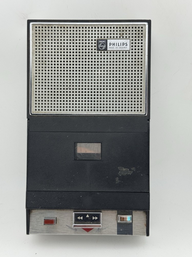 Philips Vintage Portable Cassette Recorder Austria Untested