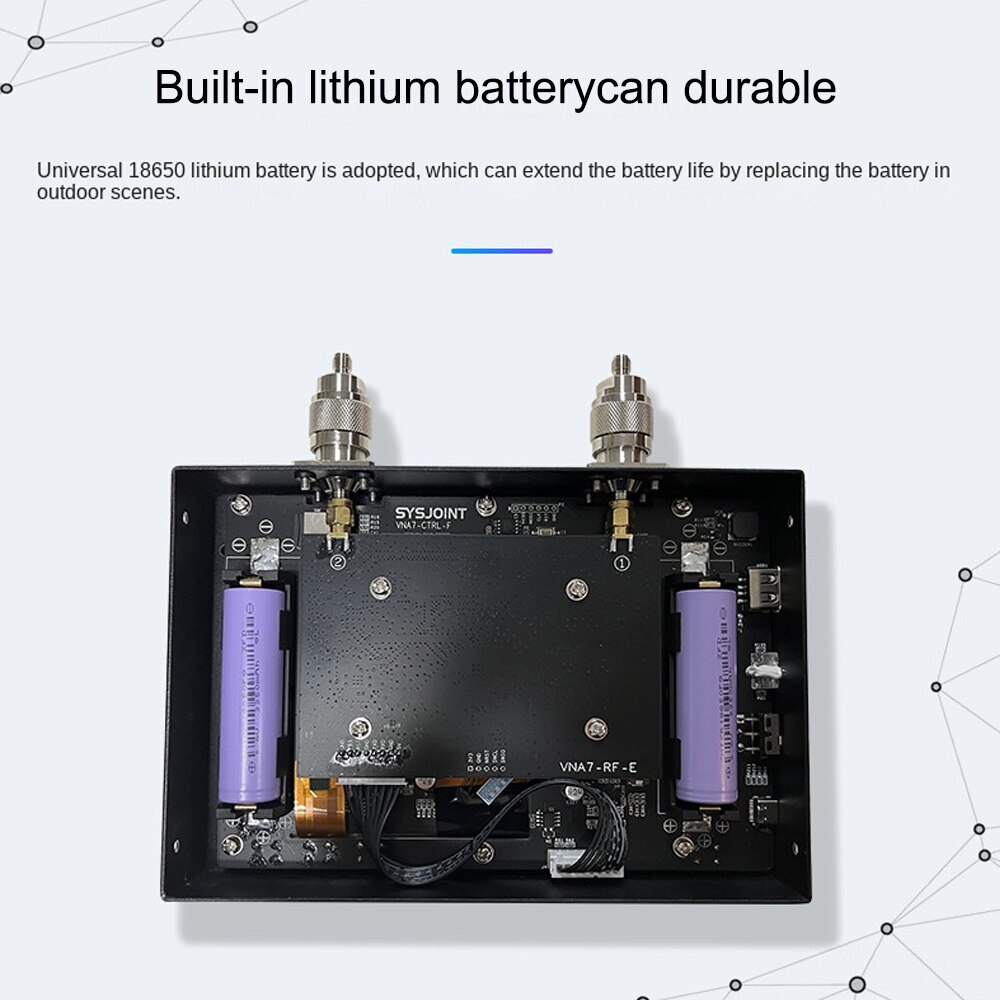 SV4401A 50KHz-4.4GHz VNA Vector Network Analyzer 100DB Dynamic 7 Inch Touch LCD