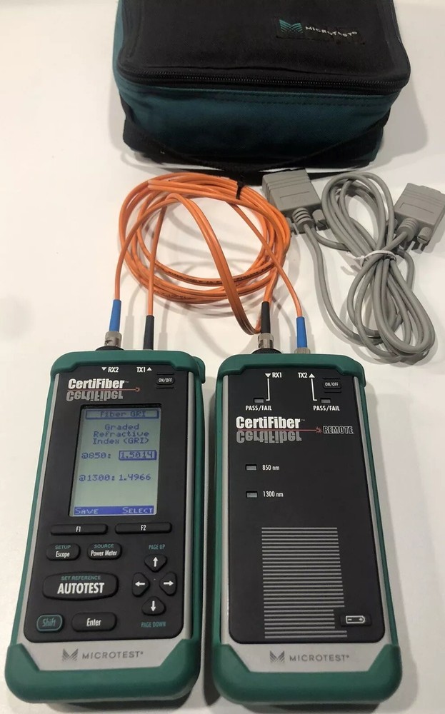 Microtest CertiFiber Optic Advanced certification for multimode Fiber Network