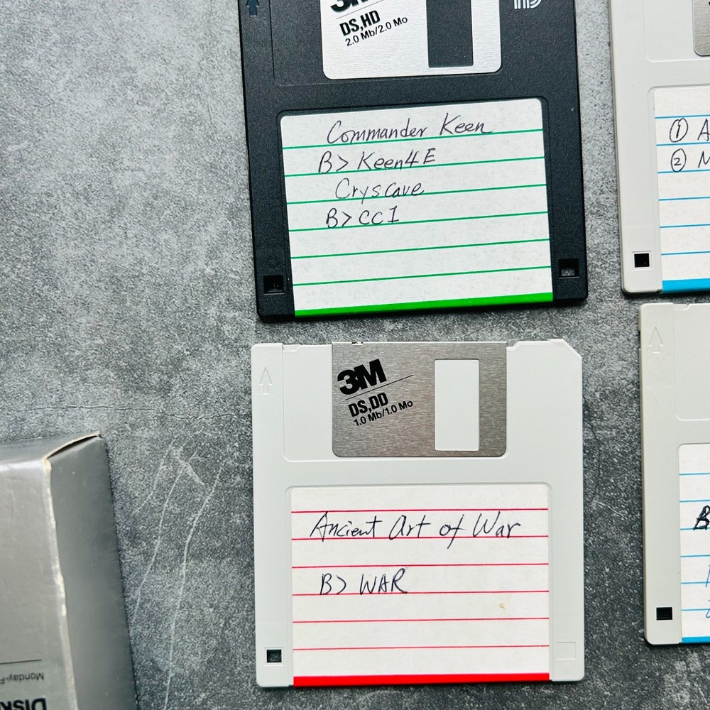 Floppy Disk 3M DS DD Diskettes Macintosh and IBM Compatible Computer Disc Set