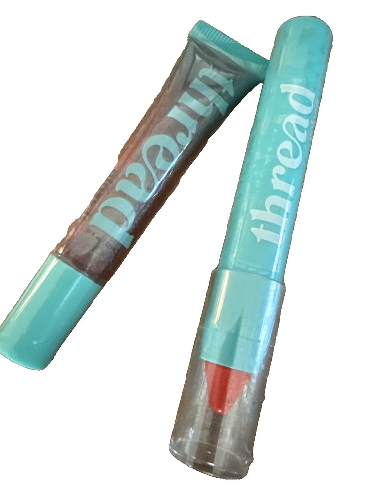 Thread Color it Lipstick Fiery Red & Thread Gloss it Chocolate Drop