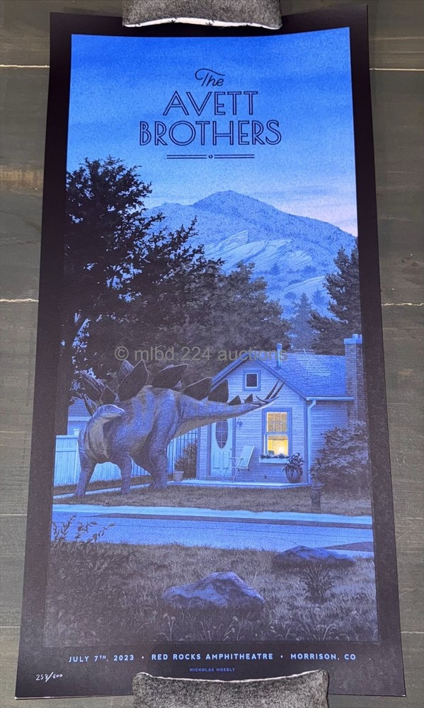 THE AVETT BROTHERS - July 7 2023 Red Rocks - Nicholas Moegly SE Show Poster