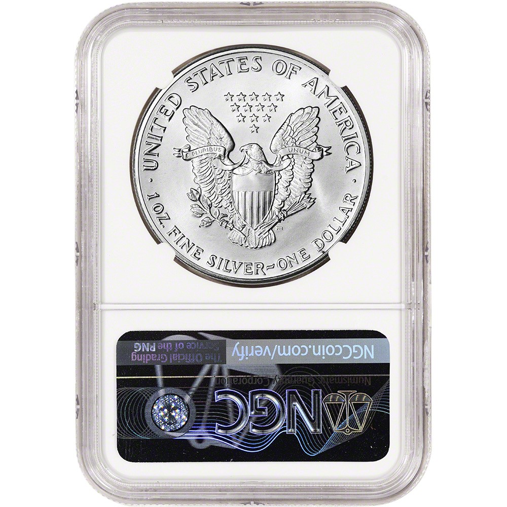 1987 American Silver Eagle Coin - NGC MS69