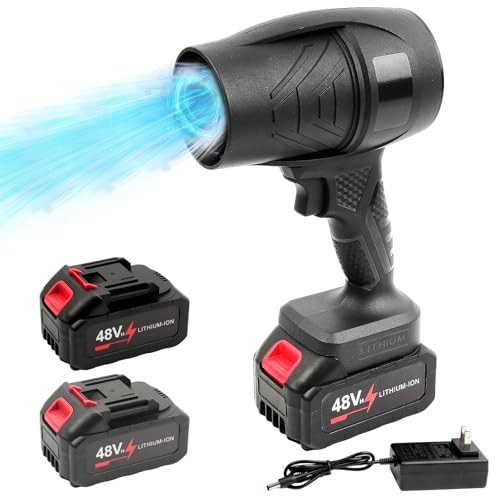 Electric-Cordless-Leaf-Blower - 420000RPM Handheld Leaf Blower - 48V*2Pcs