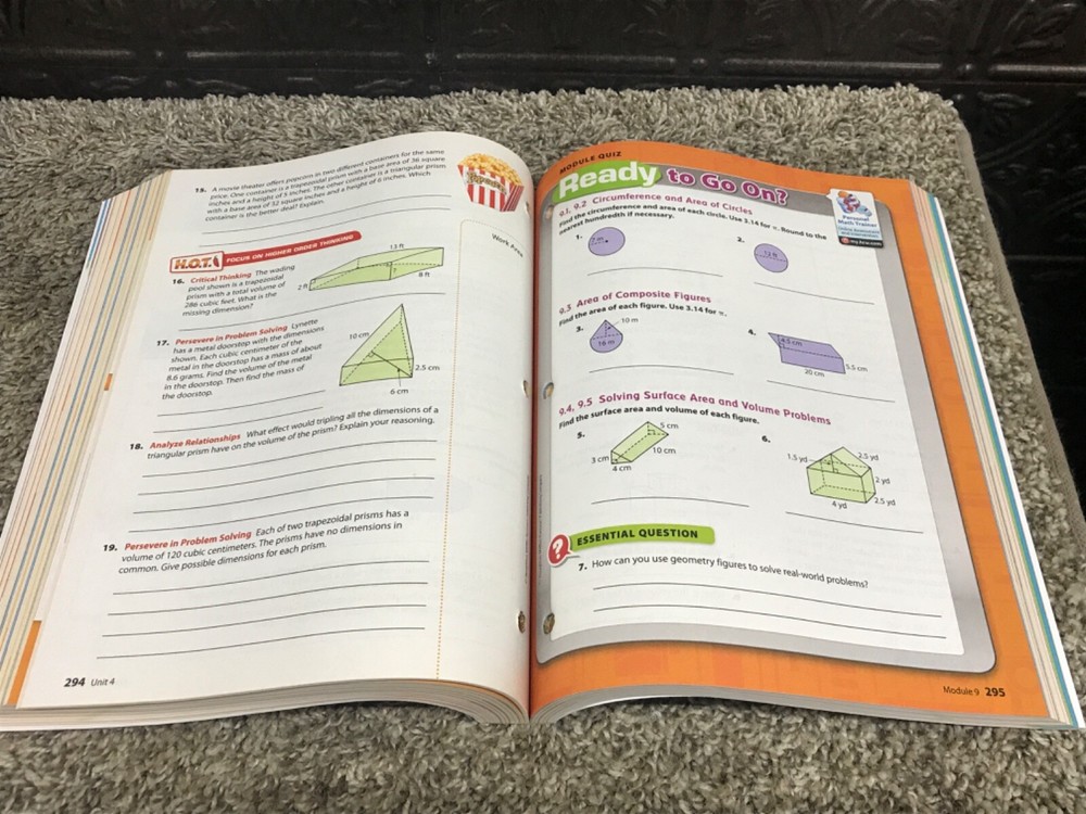 Go Math Middle School Grade 7 Text Book Common Core Edition