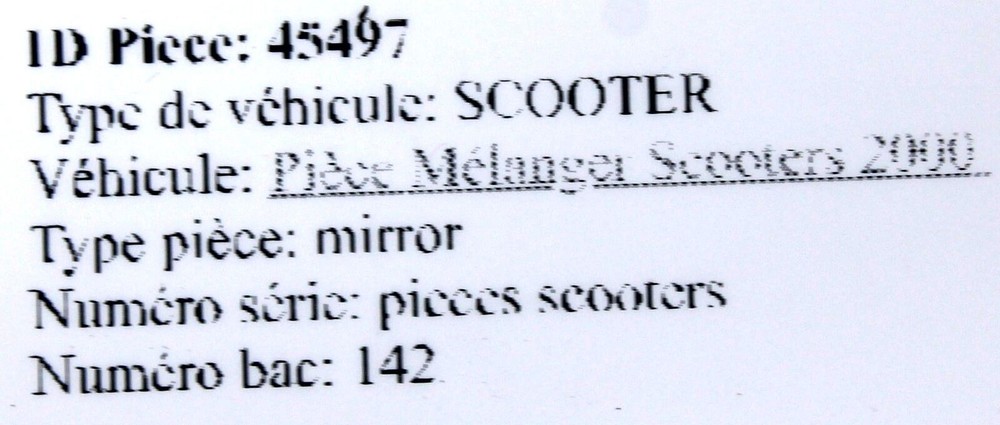 2009 TANK TK50GT-5 REAR VIEW MIRROR SET PAIR MIRRORS