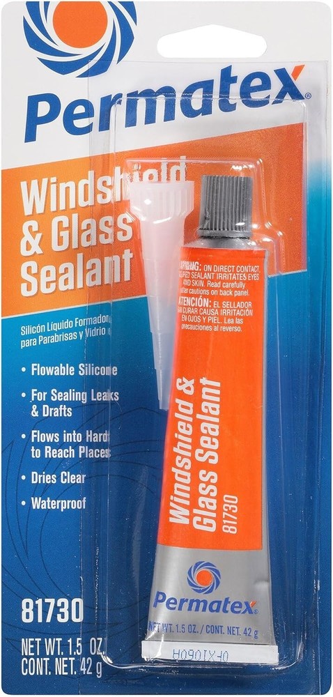 Flowable Silicone Windshield and Glass Sealer - Waterproof, Durable, Clear Seal