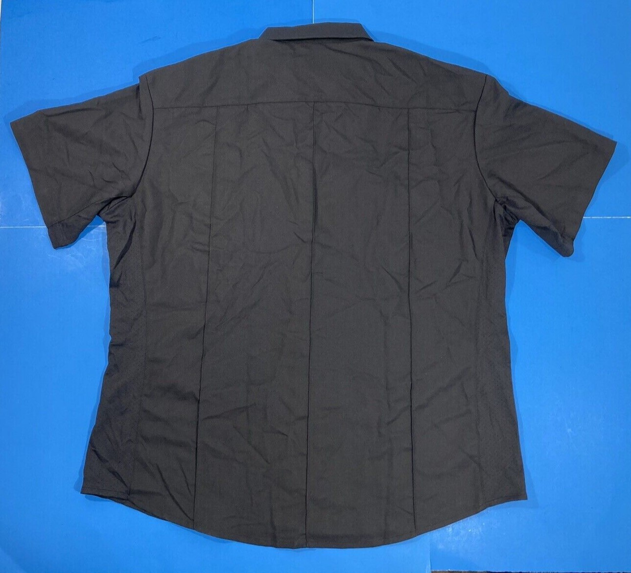 NEW BLAUER MENS 8916 SHORT SLEEVE RAYON SUPERSHIRT ZIP SHIRT DARK NAVY LG TALL