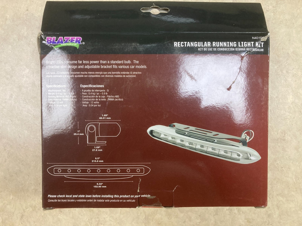 Blazer Axxent Series LED Rectangular Running Light Kit N4040k Brand New