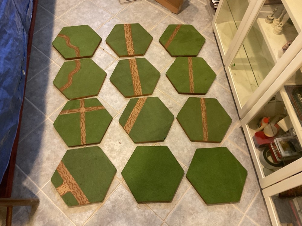 Geohex Terrain 31 Pieces Some With Roads On One Side