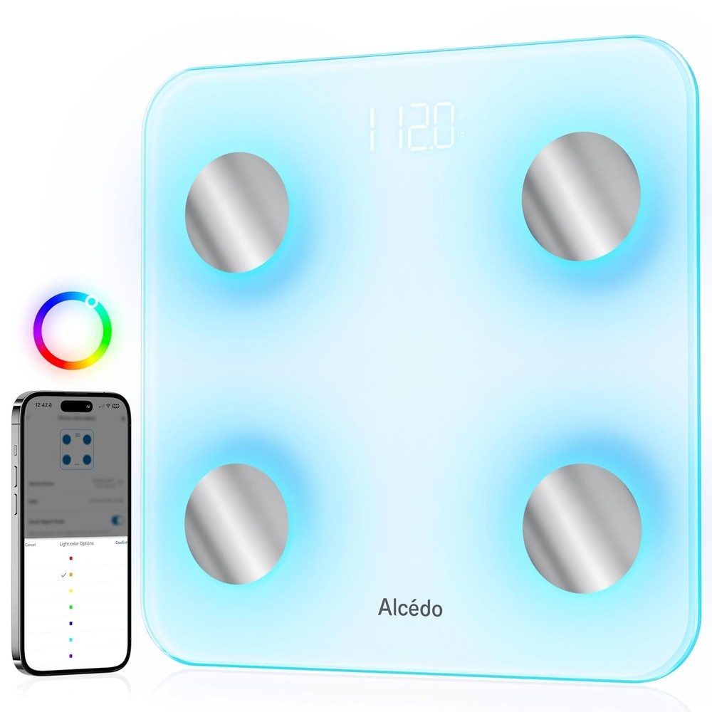 Smart Body Fat Scale, Digital BMI & Muscle Mass Analyzer, Bluetooth, Wireless