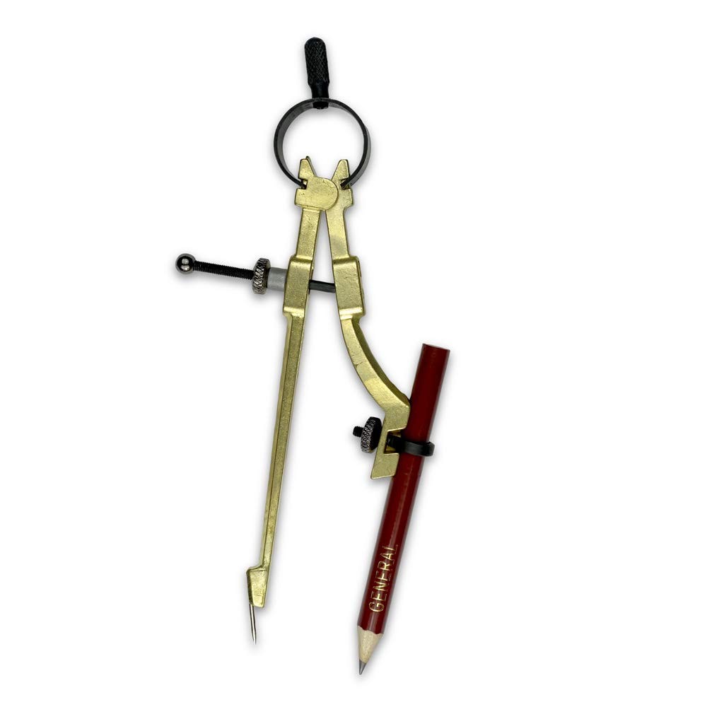 General Tools 842 Precision Pencil Compass, includes pencil , Yellow, 1 Count