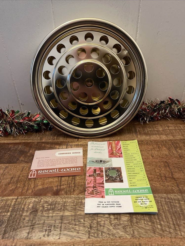 Revell-Ware Communion Tray Stackable 40 Hole Insert Aluminum rw500 Brass