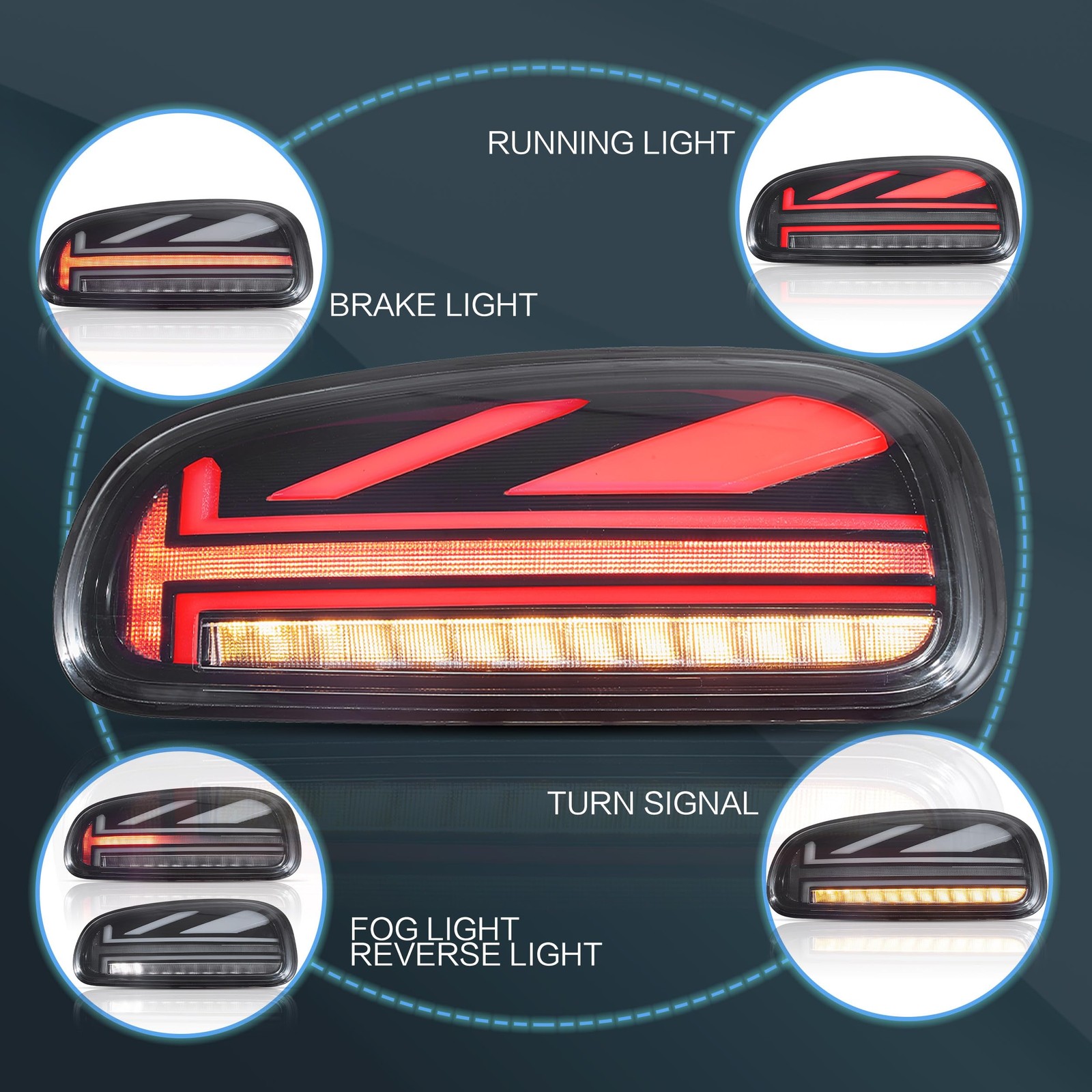 Taillights Fit for 2015-2023 BMW Mini Clubman F54 LCL F54 F54N, Smoked