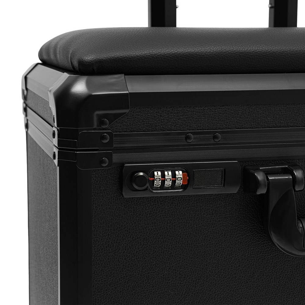 Rolling Makeup Case with Combination Lock Makeup Case with 4 Universal Wheels.