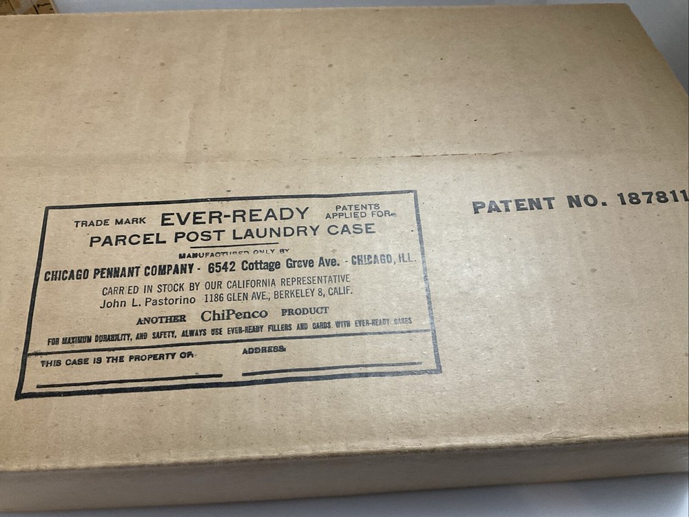 VINTAGE WWII EVER READY PARCEL POST LAUNDRY CASE 1932 ChiPenco 1878118 PRODUCT