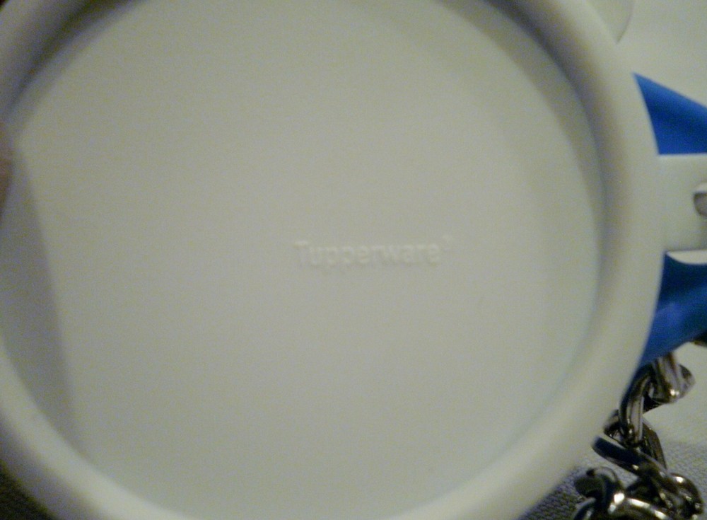 Tupperware Blue Bowl Key Chain Keychain