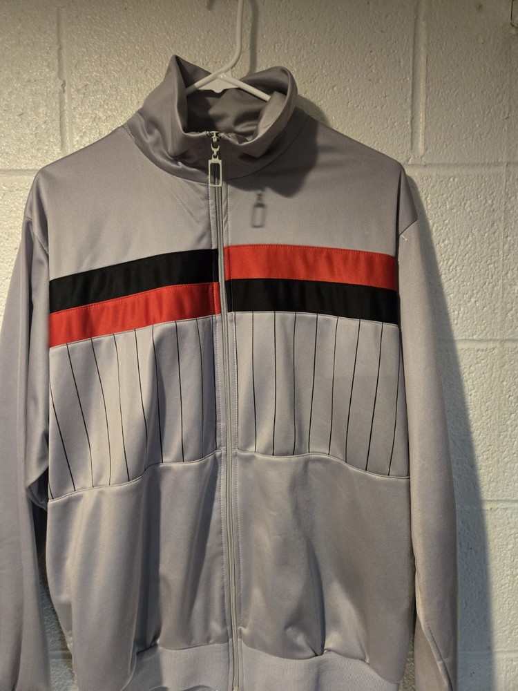 Biancarra Track Jacket Gray Size L Used Good Condition