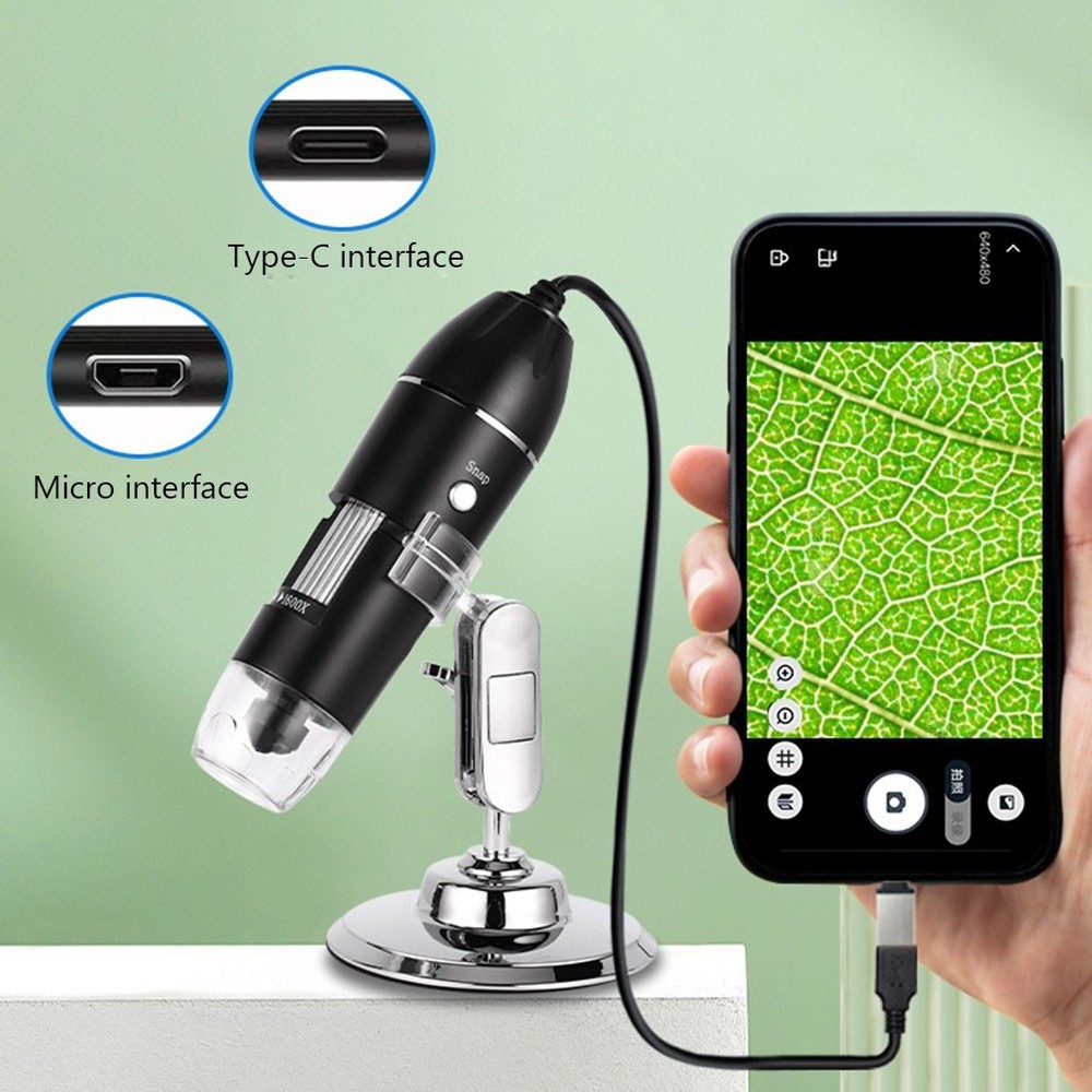 1600X Microscope 8LED Camera Magnifier Tool USB Digital for Android Mac Widows