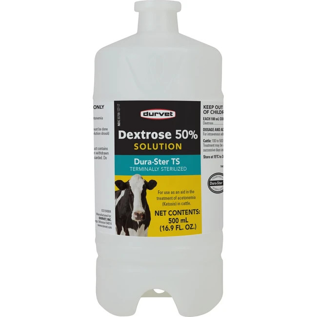 Durvet Dextrose 50% Solution 500 Ml Cattle Veterinary
