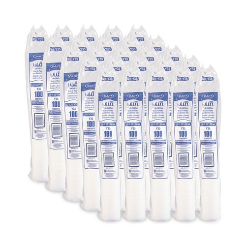 Dart High-Impact Polystyrene Cold Cups, 3.5 oz, Plastic, Translucent, 100/Pack