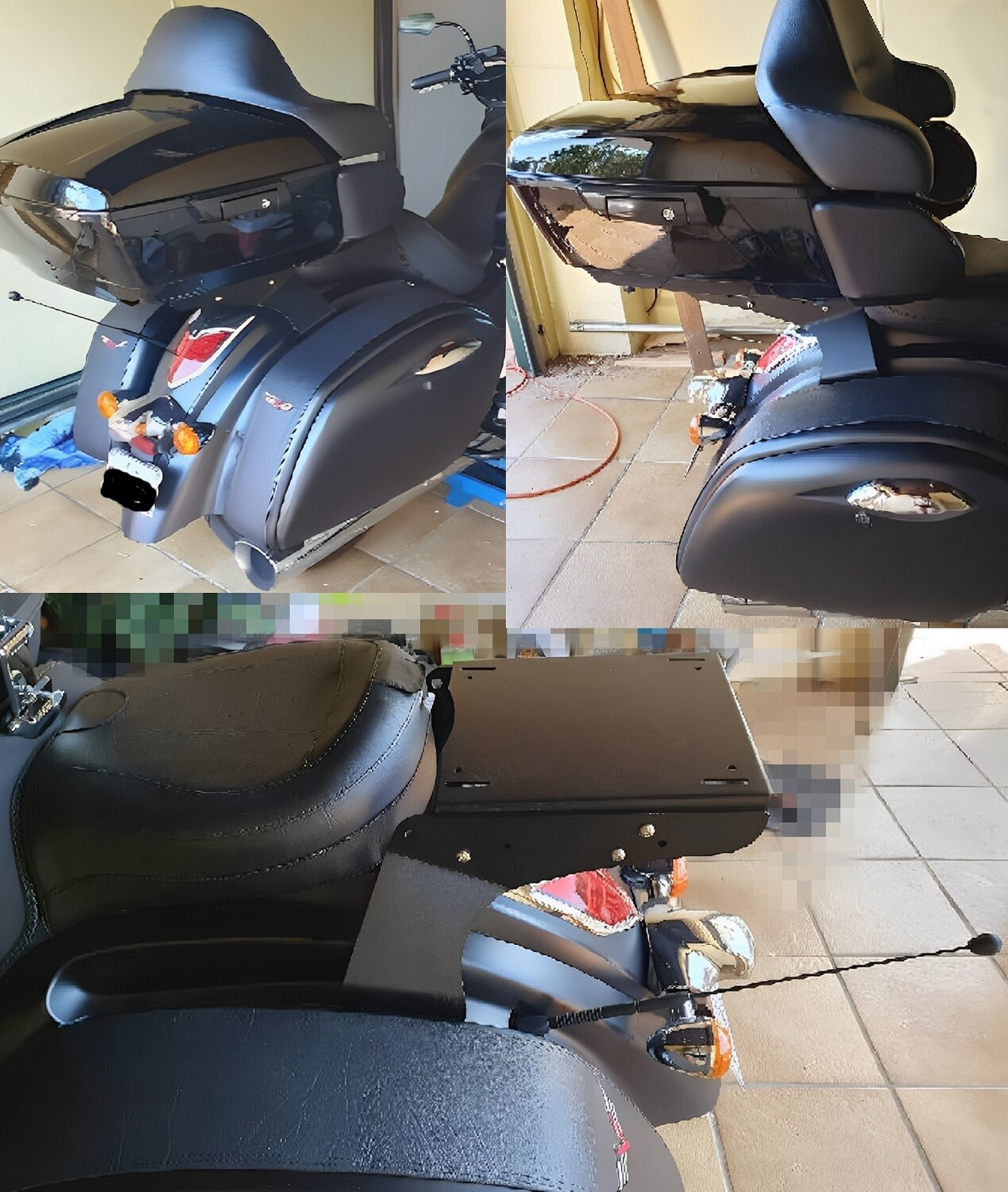 Razor Tour Pack Pak Pad & Trunk Luggage Rack for Kawasaki Vulcan 1700 Vaquero