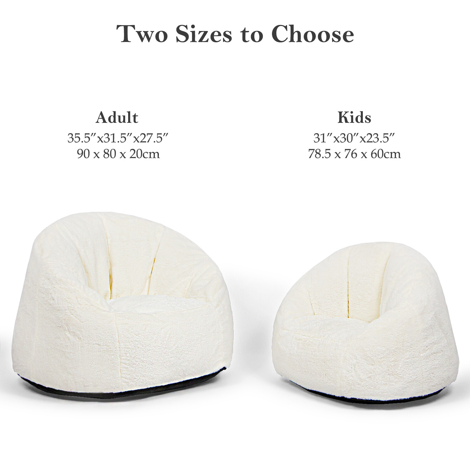 N&V Kids Bean Bag Chair, Girls & Boys Bean Bag Sofa Foam Filler, Kids Sofa Chair