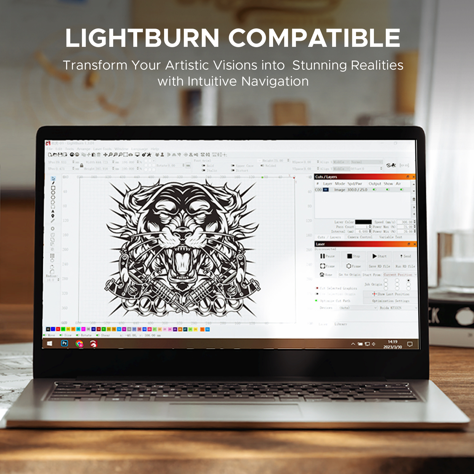 Preenex 80W CO2 Laser Engraver Engraving Cutter Cutting Machine 20x28