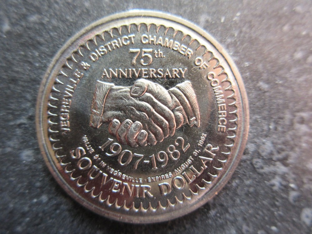 1982 Vegreville Alberta Dollar 75th Anniversary