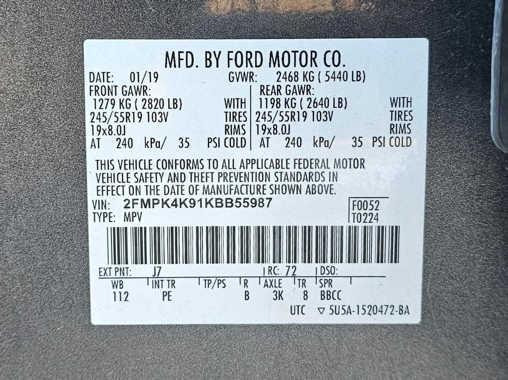 Camera/Projector Radar Unit Rear Fits 19-24 EDGE 2399331