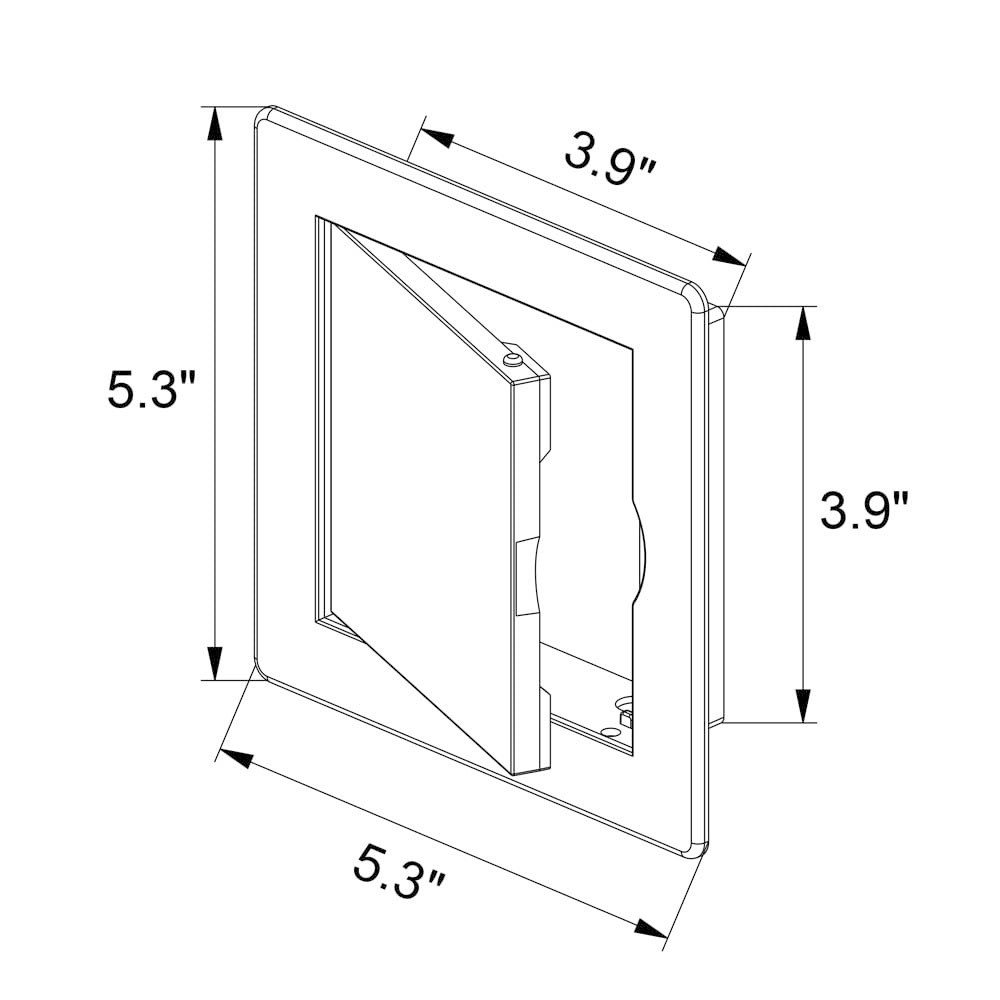 Quick-Install 4x4 Inch Access Panel with Low-Profile Flap Cover - Modern Touch