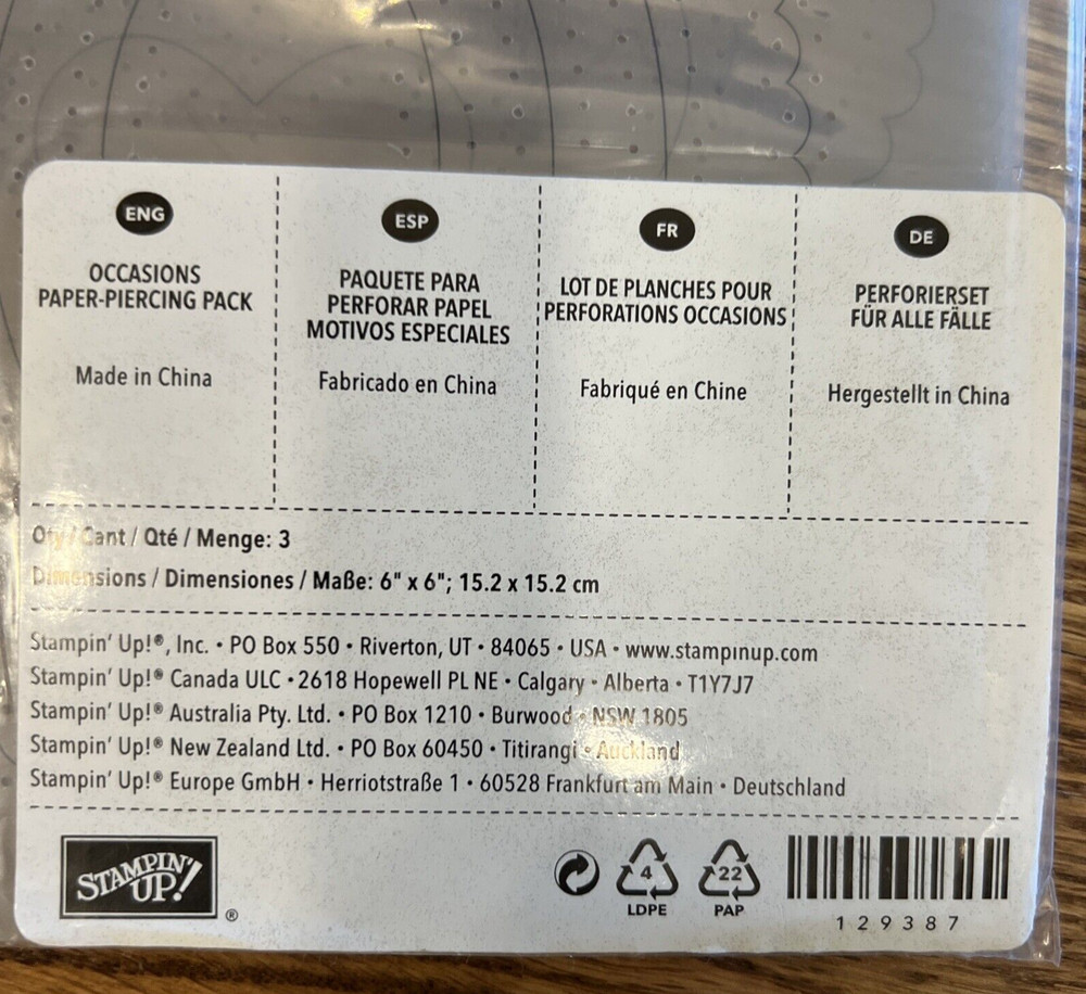 Stampin' Up! OCCASIONS PAPER-PIERCING PACK! NEW
