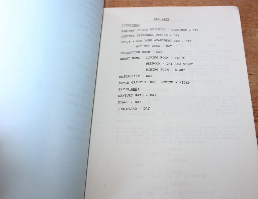 BRACKEN'S WORLD TV SERIES SHOW SCRIPT move in for a closeup