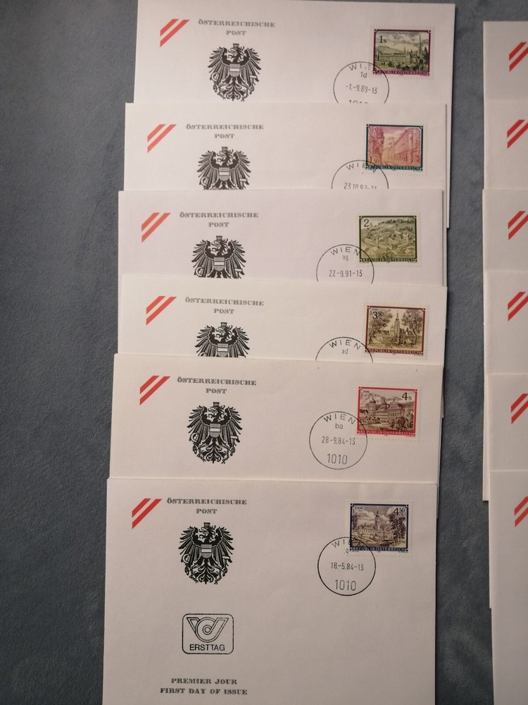 1984-92 Austria FDCs: 17 Austria FDCs