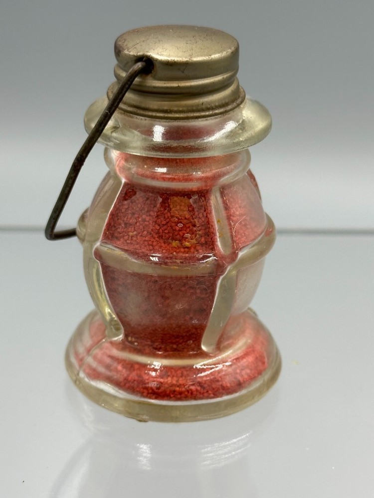 Vintage Stough LANTERN Figural Glass CANDY CONTAINER A&E 392